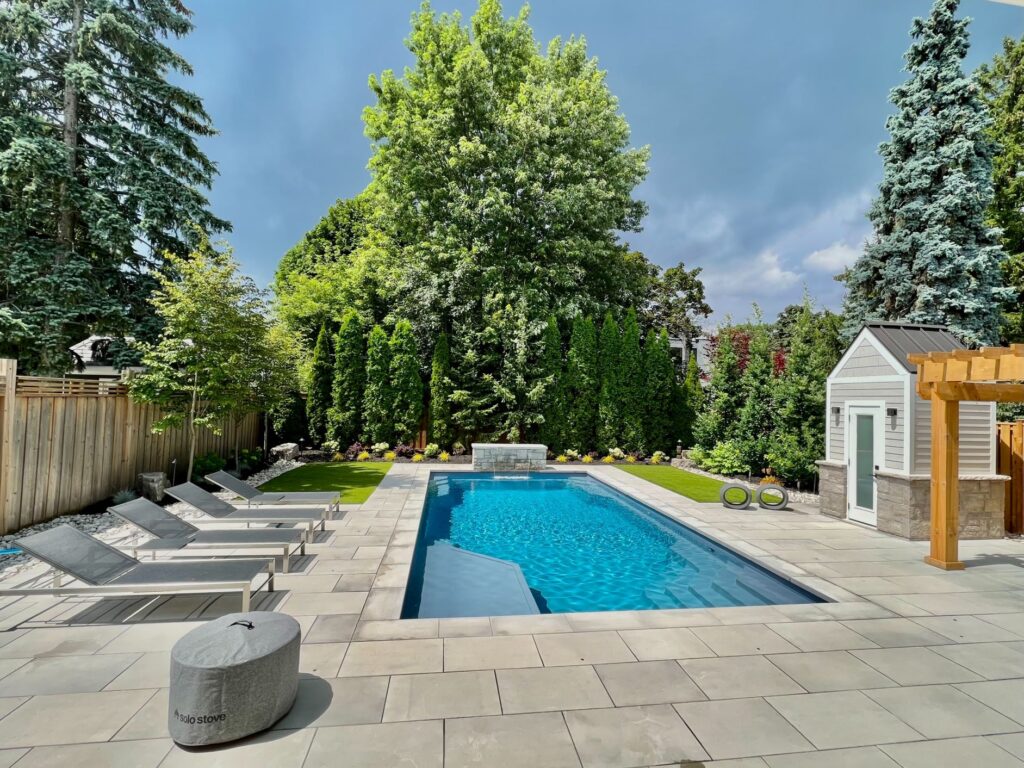 Oakville fiberglass swimming pool